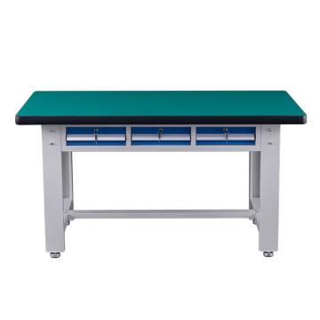 盛悦欣美 重型工作台，复合台面，平三抽，尺寸：L1500*W750*H800mm，非偏远两台包安装