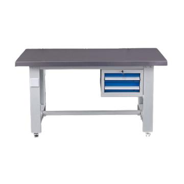 盛悦欣美 重型工作台，不锈钢台面，吊二抽，尺寸：L1500*W750*H800mm，非偏远两台包安装