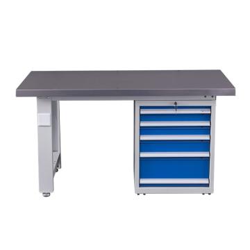 盛悦欣美 重型工作台，不锈钢台面，落地五抽，尺寸：L1500*W750*H800mm，非偏远两台包安装