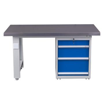 盛悦欣美 重型工作台，不锈钢台面，落地三抽，尺寸：L1800*W750*H800mm，非偏远两台包安装