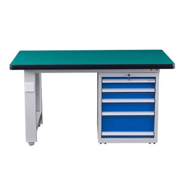 盛悦欣美 重型工作台，防静电台面，落地五抽，尺寸：L1800*W750*H800mm，非偏远两台包安装