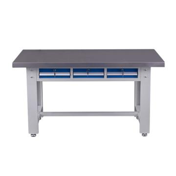 盛悦欣美 重型工作台，不锈钢台面，平三抽，尺寸：L2100*W750*H800mm，非偏远两台包安装