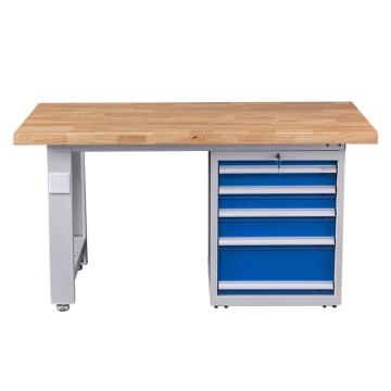 盛悦欣美 重型工作台，榉木台面，落地五抽，尺寸：L2100*W750*H800mm，非偏远两台包安装