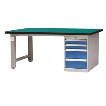 信高 重型工作台，2.1m 灰蓝 承载1吨 台面厚40mm (带4抽屉抽屉承载100kg)，E-XBG2175 不含安装费