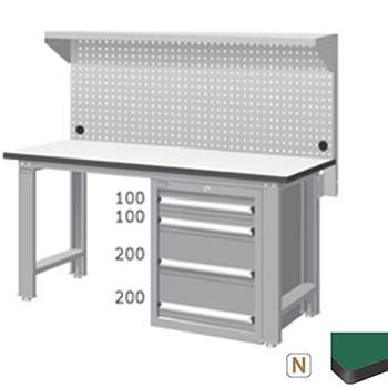 天钢 标准型工作桌，宽深高(mm):1407*1500*785 带挂板 承重（kg）:500，WBS-57041N13 不含安装费