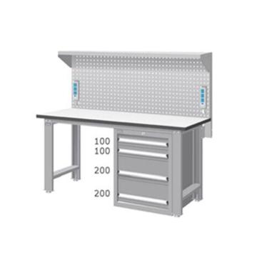 天钢 标准型工作桌，宽深高(mm):1407*1500*785 带挂板 承重（kg）:500，WBS-57041F15 不含安装费