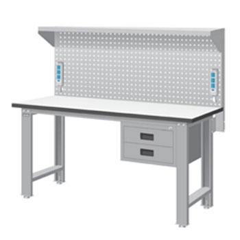 天钢 标准型工作桌，宽深高(mm):1407*1500*785 带挂板 承重（kg）:500，WBS-53021F15 不含安装费