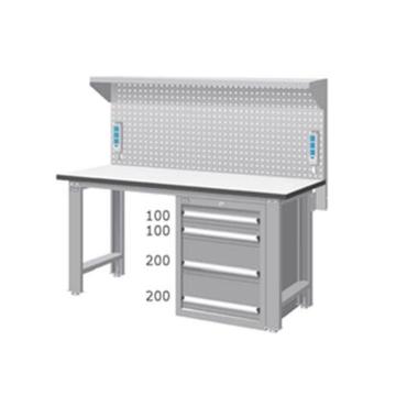 天钢 标准型工作桌，宽深高(mm):1407*1800*785 带挂板 承重（kg）:500，WBS-67041F15 不含安装费