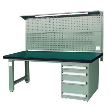 信高 重型工作台，2.1m (带4抽屉及后挂板) 绿色（RAL6011），XFH-2104G 不含安装费