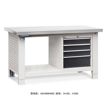 位邦 升降工作台，不锈钢台面，四抽工具柜，台面1800×750mm，高度750~1050mm