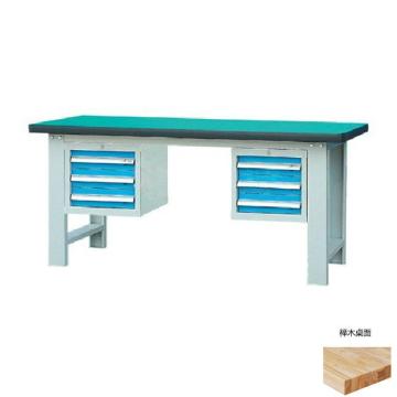 锐德 50mm榉木桌面双吊3抽柜重型工作桌，1500W*750D*800H 载重：1000kg，RD1502DJ 不含安装费