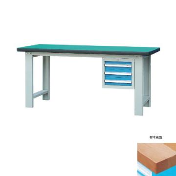锐德 50mm榉木桌面单吊3抽柜重型工作桌，1800W*750D*800H 载重：1000kg，RD1802BJ 不含安装费