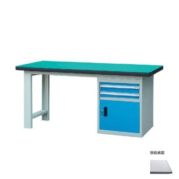 锐德 50mm铁板桌面单侧2抽1门柜重型工作桌，2100W*750D*800H 载重：1000kg，RD2103DE 不含安装费