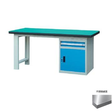 锐德 50mm不锈钢桌面单侧1抽1门柜重型工作桌，1800W*750D*800H 载重:1000kg，RD1803CB 不含安装费