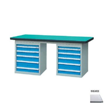 锐德 50mm铁板桌面双侧5抽柜重型工作桌，1500W*750D*800H 载重：1000kg，RD1504BE 不含安装费