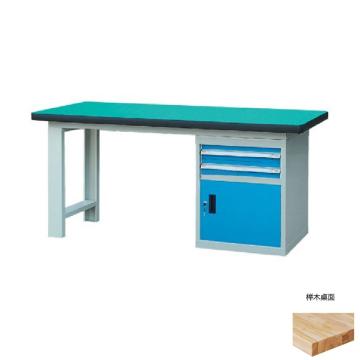 锐德 50mm榉木桌面单侧2抽1门柜重型工作桌，2100W*750D*800H 载重：1000kg，RD2103DJ 不含安装费