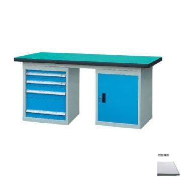 锐德 50mm铁板桌面双侧4抽1门柜重型工作桌，2100W*750D*800H 载重：1000kg，RD2105AE 不含安装费