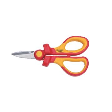 长城精工Greatwall 双色VDE绝缘电工剪刀，160mm，410401