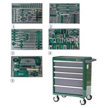 世达SATA 176件生产维修综合组套（含5抽屉工具车），09951