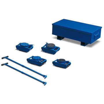 Raxwell 15吨重型滑动轮组件，含4个载重15T橡胶面坦克车，2个操控手把，1个工具盒