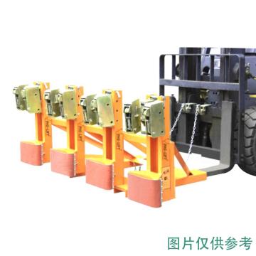 鹰力 叼扣式重型不锈钢鹰嘴四桶夹，载重（Kg）：2000，叉车专用属具，DG2000E