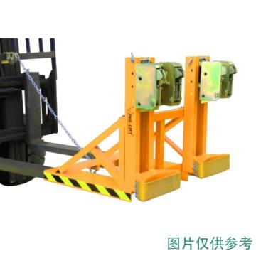鹰力 叼扣式重型双油桶四夹具，载重（Kg）：1000，叉车专用属具，DG1000B