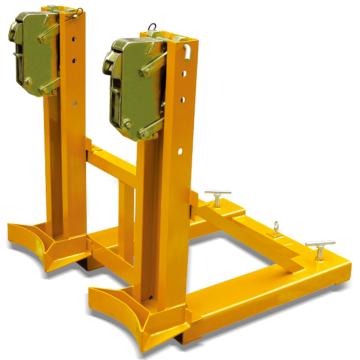 Raxwell 720Kg油桶搬运夹(夹扣式)，双桶(叉车专用) 高度可调，RMCM0005