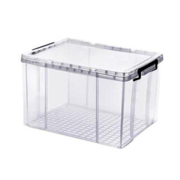 哈德威 全透明PP整理箱，44*30.5*25cm，40L，载重10kg