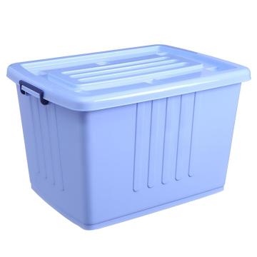 哈德威 蓝色带盖PP整理箱，外尺寸：79*57*48cm，容积：250L，载重：40KG，VF006