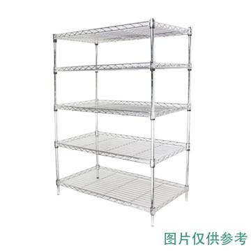 美之高 碳钢镀铬网层置物架，工业级，每层250kg，六层，尺寸mm：1050*530*1800mm，安装费另询