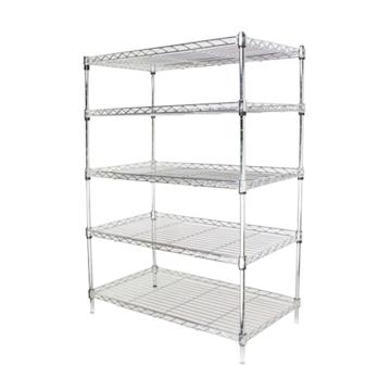 美之高 碳钢镀铬网层置物架，工业级，每层250kg，五层，尺寸mm：1200*600*1500mm，安装费另询