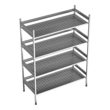 哈德威 304不锈钢开放式货架，带孔透气层板可调节可拆卸，RCS-R20031 304 1200*500*1800mm