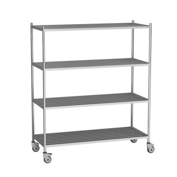 哈德威 304不锈钢多层货架，带轮可移动，RCS-R20036-T 304 1500*500*1800mm