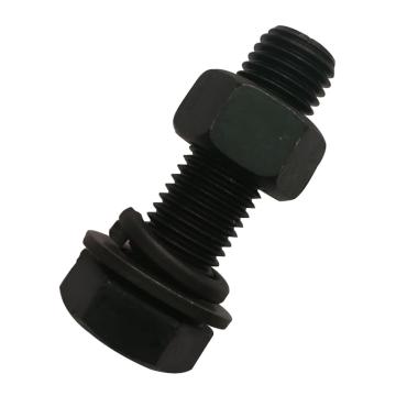 GB5783全牙发黑8.8级外六角螺栓带加厚螺母平垫弹垫，M20-2.5*75，60套/箱