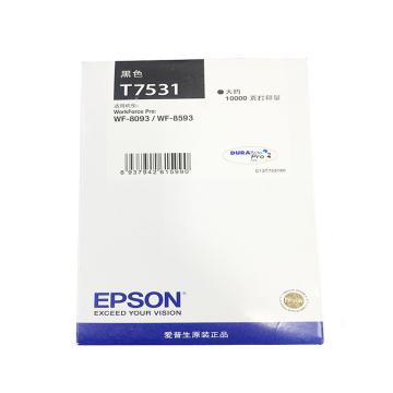 爱普生（EPSON）墨盒，T7531黑色（适用WF-8093/WF-8593） 单位：个