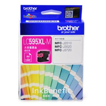 兄弟（brother） 彩色墨盒，LC595XL-M红色适用MFC-J2510/MFC-J3520/MFC-J3720 单位：个