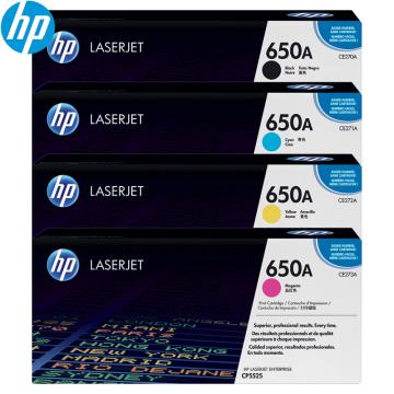惠普 硒鼓，CE270A-CE273A 650A 硒鼓黑彩套装（适用CP5525n/dn/x） 单位：套