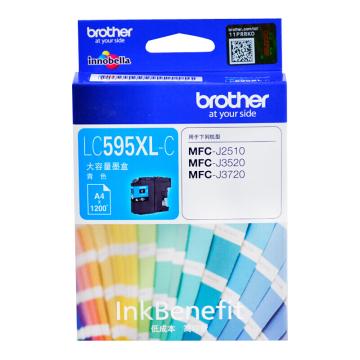 兄弟（brother） 彩色墨盒，LC595XL-C青色 适用MFC-J2510/MFC-J3520/MFC-J3720 单位：个