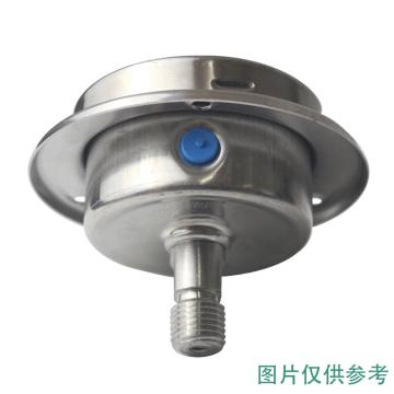 上自仪 不锈钢压力表，Y-63BF/0-1.6MPa/M14×1.5/2.5级/304/轴向带边