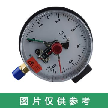 万达/WANDA 电接点压力表YJTXC-150，碳钢+铜，径向不带边，Φ150，0~1.6MPa，M20*1.5，1.6级，380V