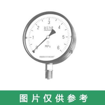 上仪 氨用压力表，YA-150 径向不带边 Φ150 -0.1~0.3MPa M20*1.5