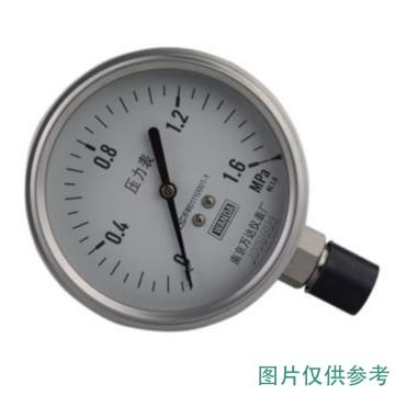万达/WANDA 压力表YJF-F，不锈钢+不锈钢，径向不带边Φ60，精度2.5级，-0.1~0.9MPa，G1/4