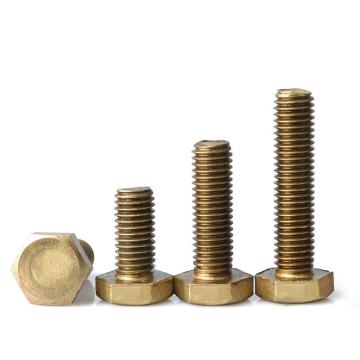 东明DIN933全牙外六角螺栓，M6-1.0×30，62黄铜，400个/盒