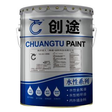 创途 水性丙烯酸金属漆，国标Y01驼灰，15kg/桶