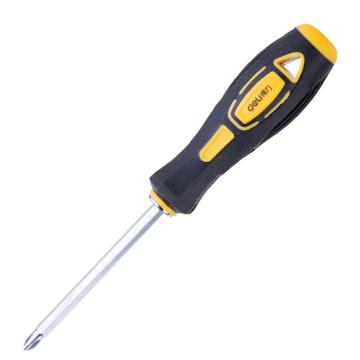 得力，橡塑柄两用螺丝批，6.3*100mm，DL626001，十字一字双头螺丝刀