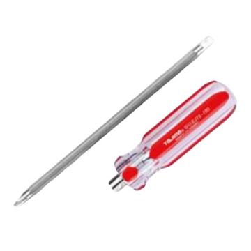 田岛TAJIMA 透明彩条柄双头两用螺丝批，100mm，EJT6-100，1支，改锥 螺丝刀 两用螺丝批
