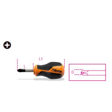 百塔Beta 工业级短十字螺丝批，1262 N PH1X30，012620103