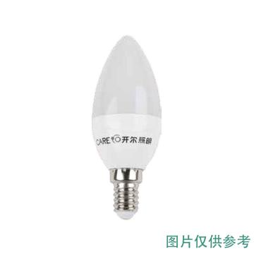 开尔照明 LED烛泡灯，乳白蜡烛灯，5W，E14，中性光，37×103，350lm，单位：个