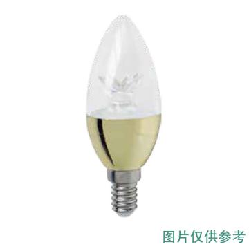 开尔照明 LED烛泡灯，透明蜡烛灯，5W，E27，白光，37×103，350lm，单位：个
