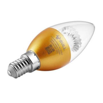 公牛 LED银色蜡烛泡 黄光 5W MQ-D005B-BS E14 单位：个